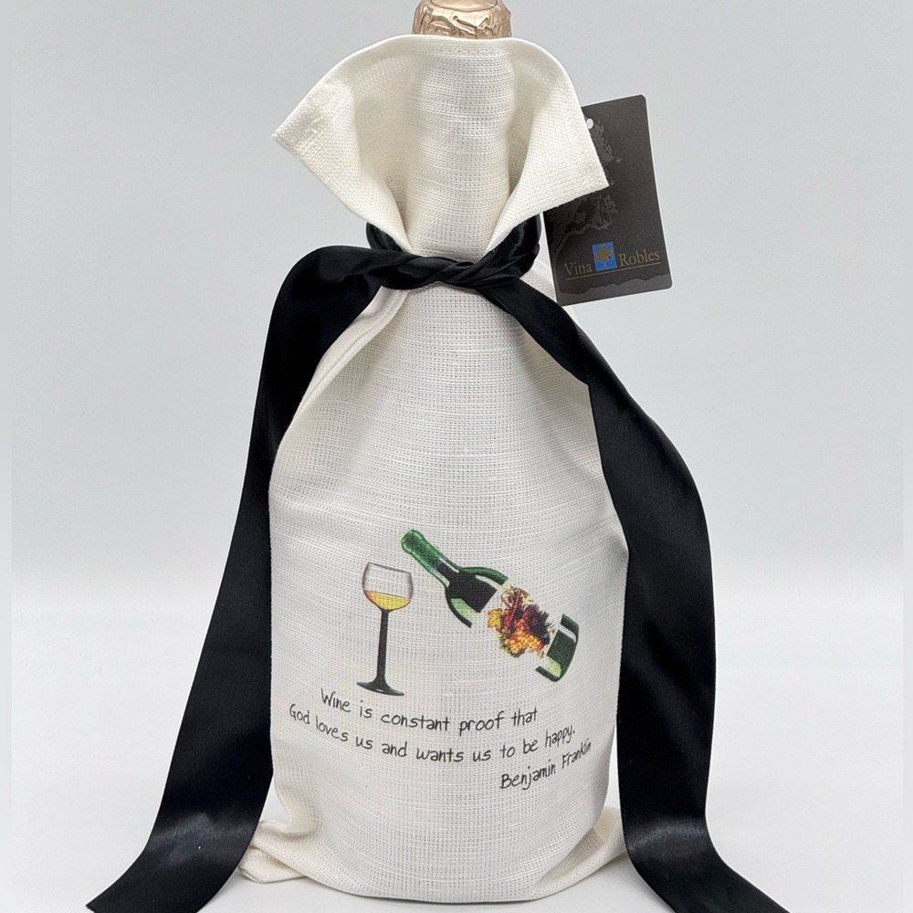 Wine Gift Bag “Proof of Happiness” Quote Design